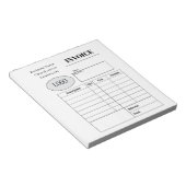 Bloc-note Professional custom business invoice (Incliné)