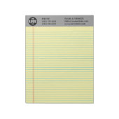 Bloc-note Professional Custom Business Logo Grey Notepad  (Tourné)