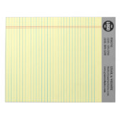 Bloc-note Professional Custom Business Logo Grey Notepad  (Devant)