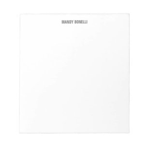 Bloc-note Professional elegant modern minimalist add name