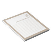 Bloc-note Professional Lined Beige White Monogram (Incliné)