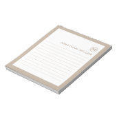 Bloc-note Professional Lined Beige White Monogram (Tourné)