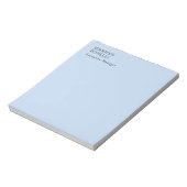 Bloc-note Professional minimalist modern trendy pale blue (Tourné)