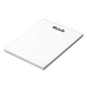 Bloc-note Professional Modern Minimalist Plain Own Name (Tourné)