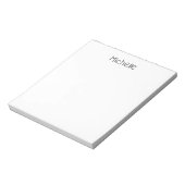 Bloc-note Professional Modern Minimalist Plain Own Name (Tourné)