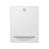 Bloc-note Professional Navy Gold Monogram Legal Desk Pad (Tourné)