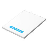 Bloc-note Professional Plain Modern Elegant Name Blue White (Tourné)