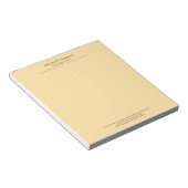 Bloc-note Professionnel Élégant Moderne Beige Uni (Incliné)