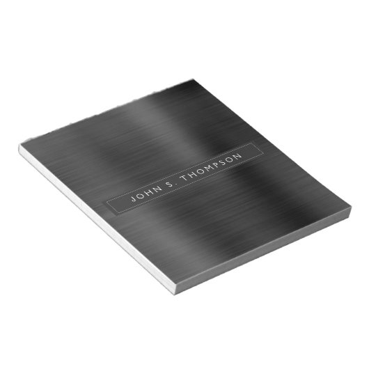 Bloc-note Professionnel Exécutif Noir Entreprise Moderne (Incliné)