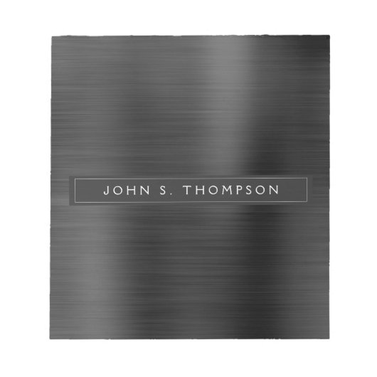 Bloc-note Professionnel Exécutif Noir Entreprise Moderne (Devant)