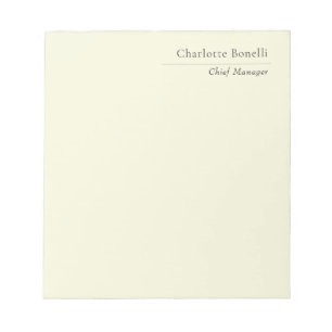 Bloc-note Professionnel Minimaliste Moderne Simple Couleur B