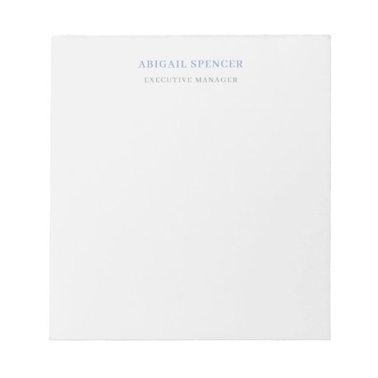 Bloc-note Professionnel Minimaliste Simple (Devant)