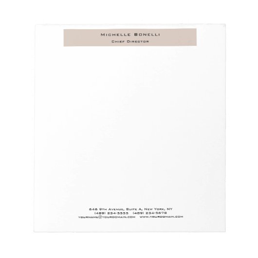 Bloc-note Professionnel Moderne Minimaliste Simple (Devant)