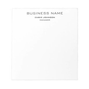 Bloc-note Professionnel Moderne Simple Élégant
