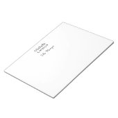 Bloc-note Professionnel Moderne Simple Noir & Blanc (Incliné)