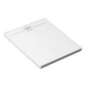 Bloc-note Professionnel Noir Rouge Blanc Simple Uni (Incliné)