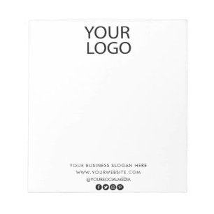 Bloc-note Professionnel Personnalisé Logo Entreprise Blanc