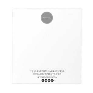 Bloc-note Professionnel Personnalisé Logo Entreprise Blanc