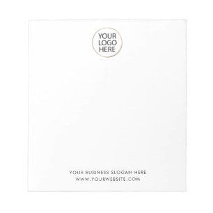 Bloc-note Professionnel Personnalisé Logo Entreprise Blanc