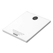 Bloc-note Professionnel Personnalisé Logo Entreprise Blanc (Tourné)
