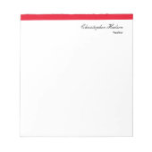 Bloc-note Professionnel Simple Immobilier simple Rouge Blanc (Devant)