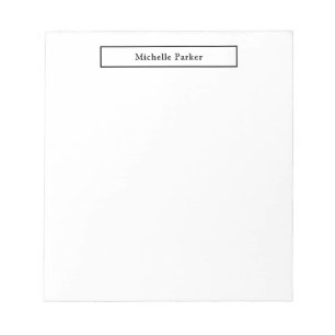 Bloc-note Professionnel Simple Minimaliste Moderne Noir Blan