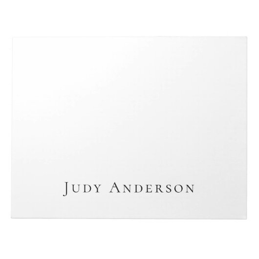 Bloc-note Professionnel Simple Moderne Élégant Votre Nom (Devant)