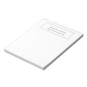 Bloc-note Professionnel Unique Classique Simple Noir & Blanc (Tourné)
