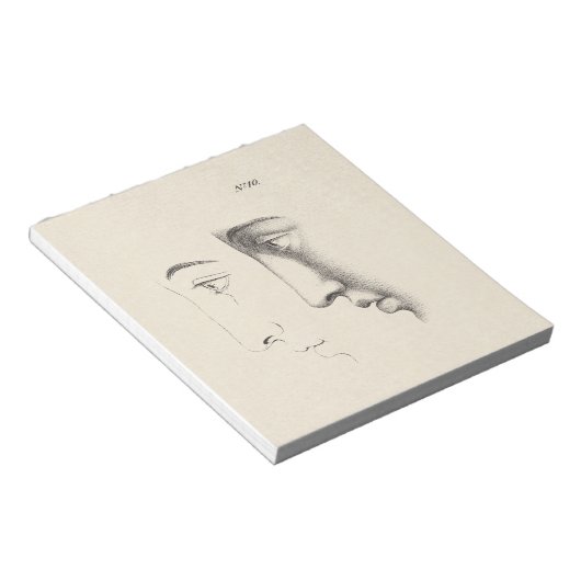 Bloc-note Profil de l'homme élégant Antique Français Engravi (Incliné)