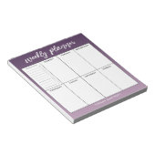Bloc-note Programmateur hebdomadaire Script moderne violet O (Incliné)