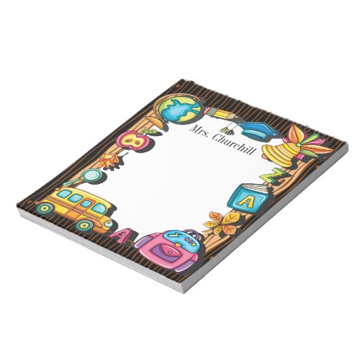 Bloc-note Programme de notes scolaires (Tourné)