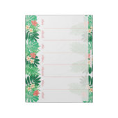 Bloc-note Programme de planification hebdomadaire tropical (Tourné)