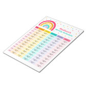 Bloc-note Programme personnalisé d'école à domicile Rainbow  (Incliné)