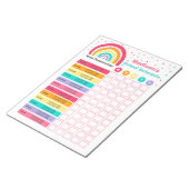 Bloc-note Programme personnalisé d'école à domicile Rainbow (Incliné)