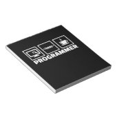 Bloc-note Programmeur Écrire Code Et Boire Café (Incliné)