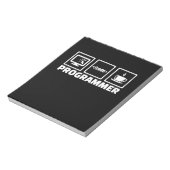 Bloc-note Programmeur Écrire Code Et Boire Café (Tourné)