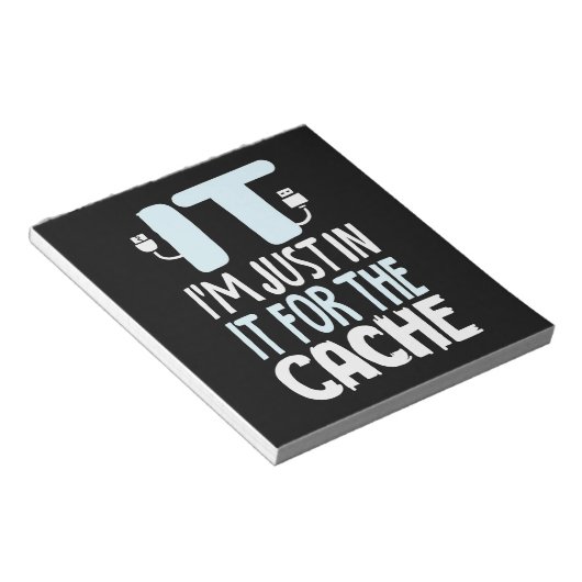 Bloc-note Programmeur juste dans l'informatique pour le cach (Incliné)