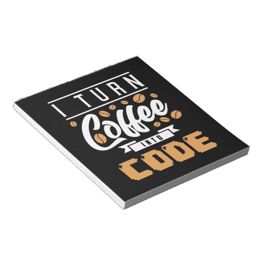 Bloc-note Programmeur Transformez Le Café En Code (Incliné)