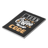 Bloc-note Programmeur Transformez Le Café En Code (Tourné)