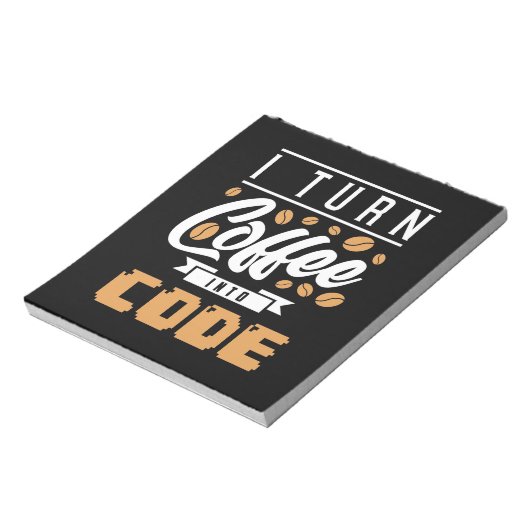 Bloc-note Programmeur Transformez Le Café En Code (Tourné)