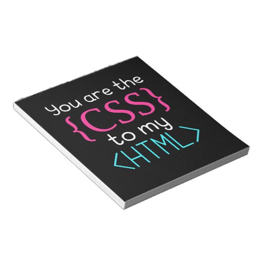 Bloc-note Programmeur Vous Êtes Css À Mon Html (Incliné)