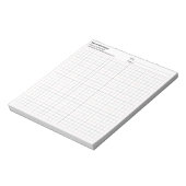 Bloc-note Projet de la société Tradesman Date Grille 5x5 Gra (Tourné)