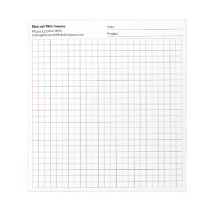 Bloc-note Projet de la société Tradesman Date Grille 5x5 Gra