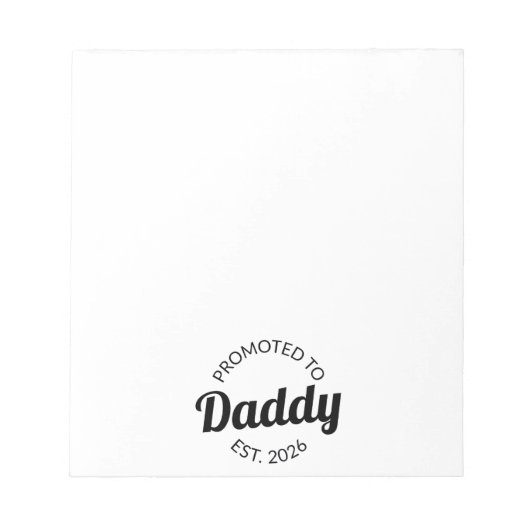 Bloc-note Promu À Daddy Est. 2026 I (Devant)