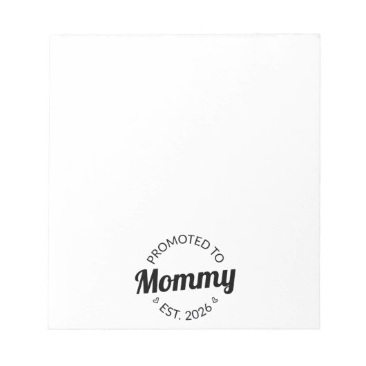 Bloc-note Promu À Mommy Est. 2026 I (Devant)