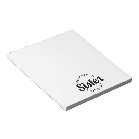 Bloc-note Promu À Soeur Est. 2024 I (Incliné)