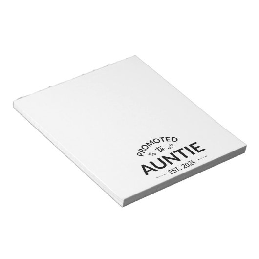 Bloc-note Promu À Tante Est. 2024 II (Incliné)