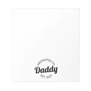 Bloc-note Promu Papa 2027 Futur Papa Cadeau Baby Shower Je