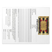 Bloc-note Proposition de roses de gemme d'or noir (Devant)