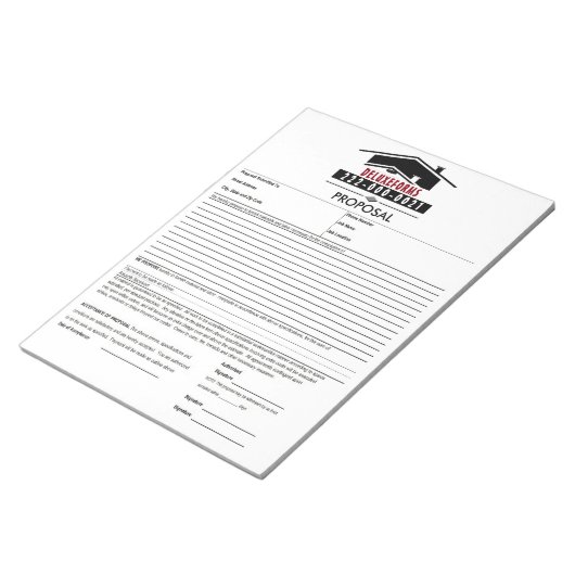 Bloc-note Proposition de toit noir (Incliné)